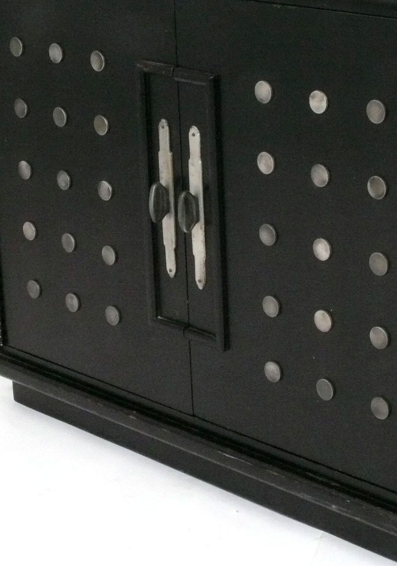 Hollywood Regency Tommi Parzinger Style Studded Nightstands in Your Choice of Color For Sale