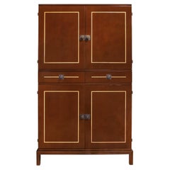 Tommi Parzinger Hervorragender beleuchteter Barschrank mit Intarsien, 1950er Jahre (Signiert)