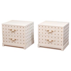 Tommi Parzinger Two-Drawer Studded Dressers