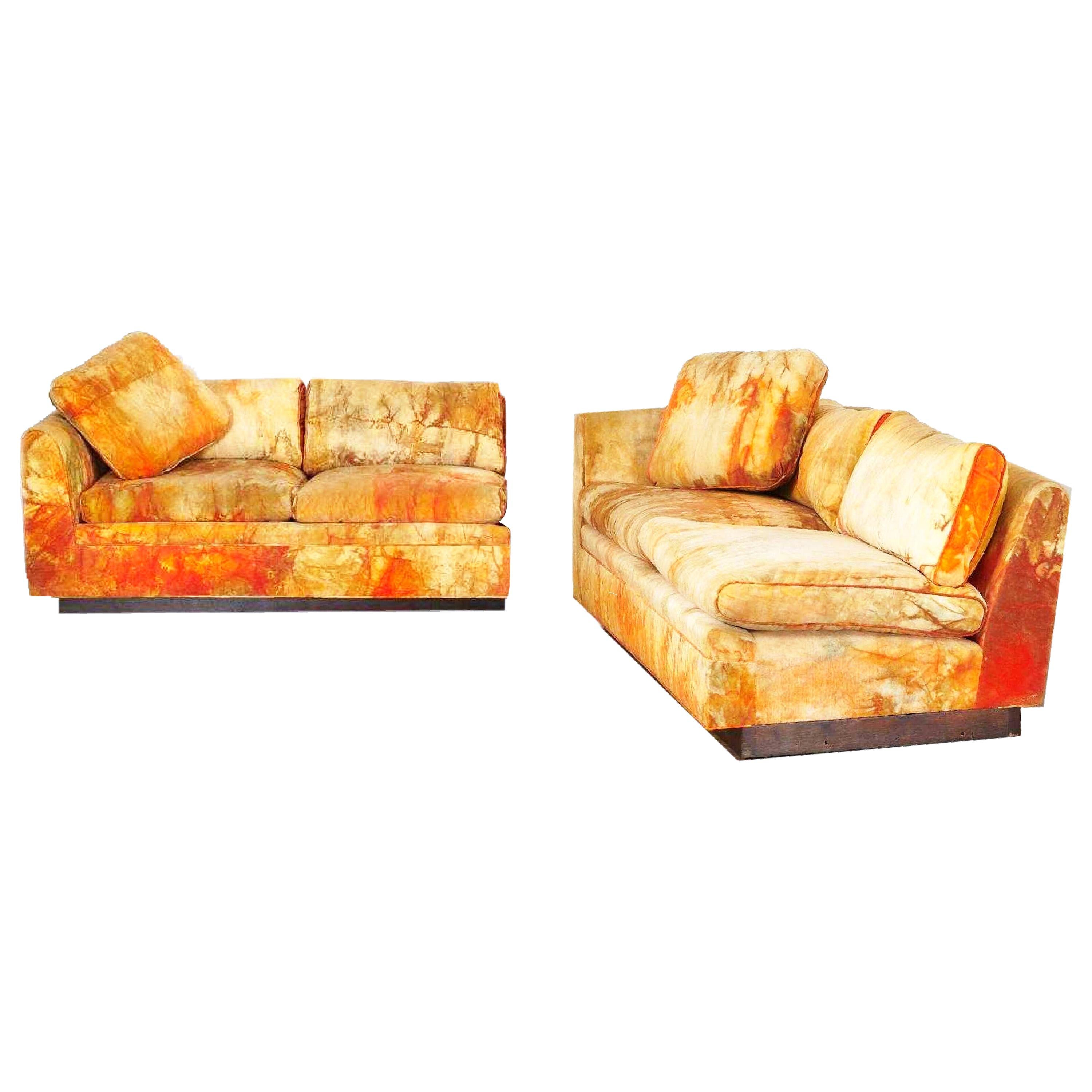 An Oversized Tuxedo Style Sofa in Clarence House Silk Velvet at 1stdibs