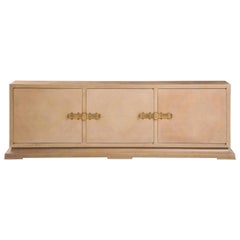 Tommi Parzinger Weathered Oak, Mahogany Credenza