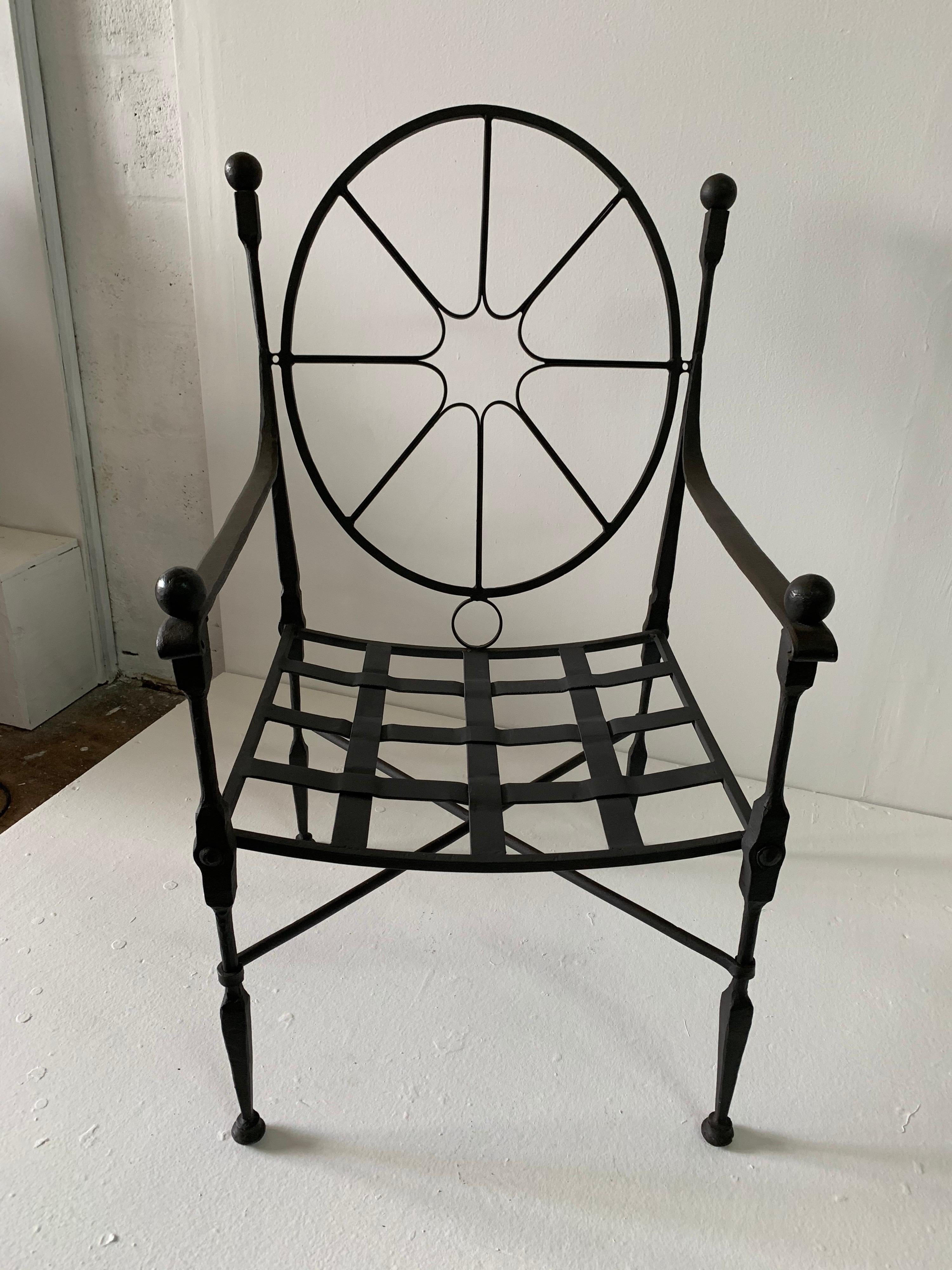 American Tommi Parzinger Wrought Iron Single Chair