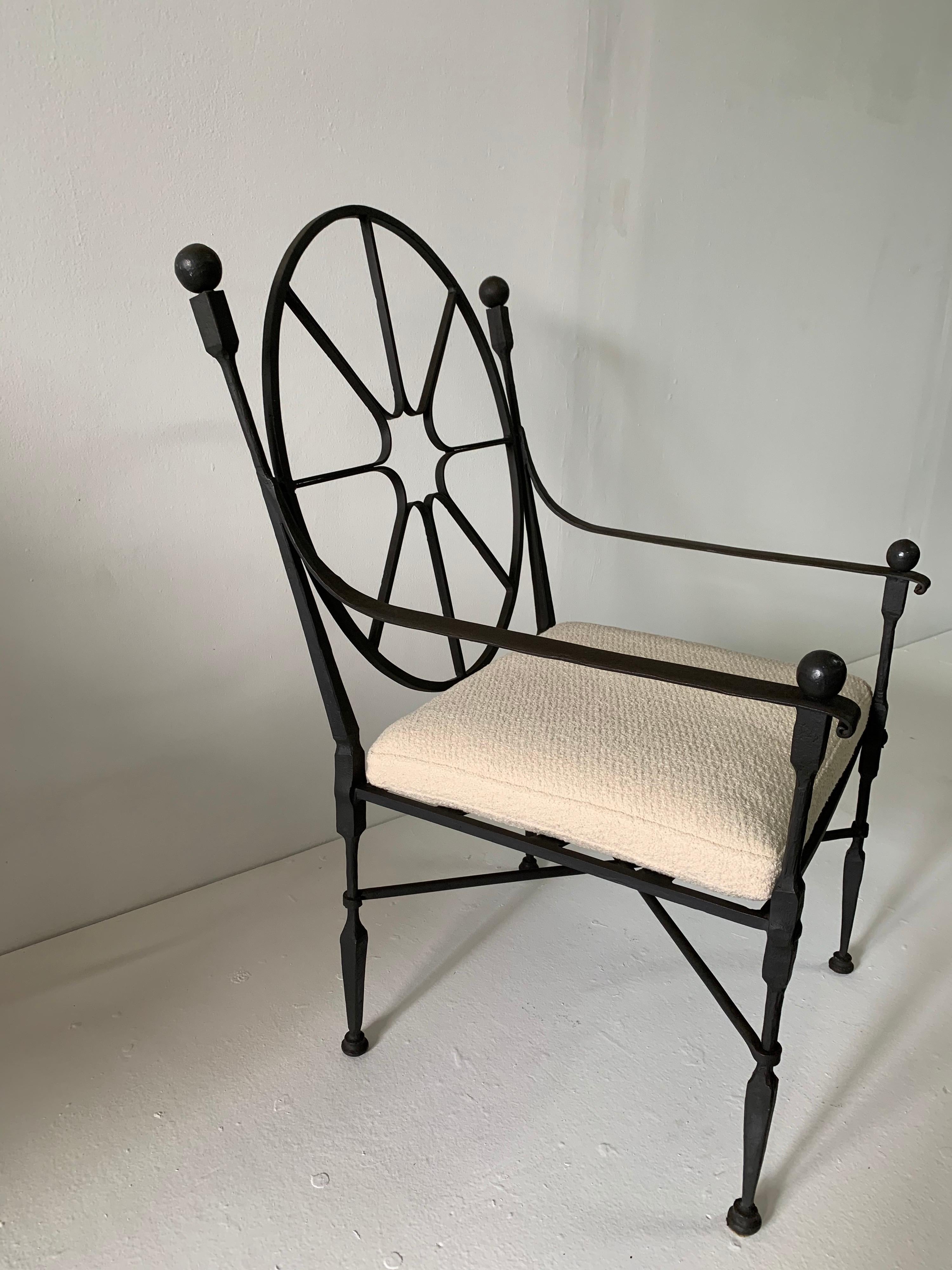 Tommi Parzinger Wrought Iron Single Chair 4
