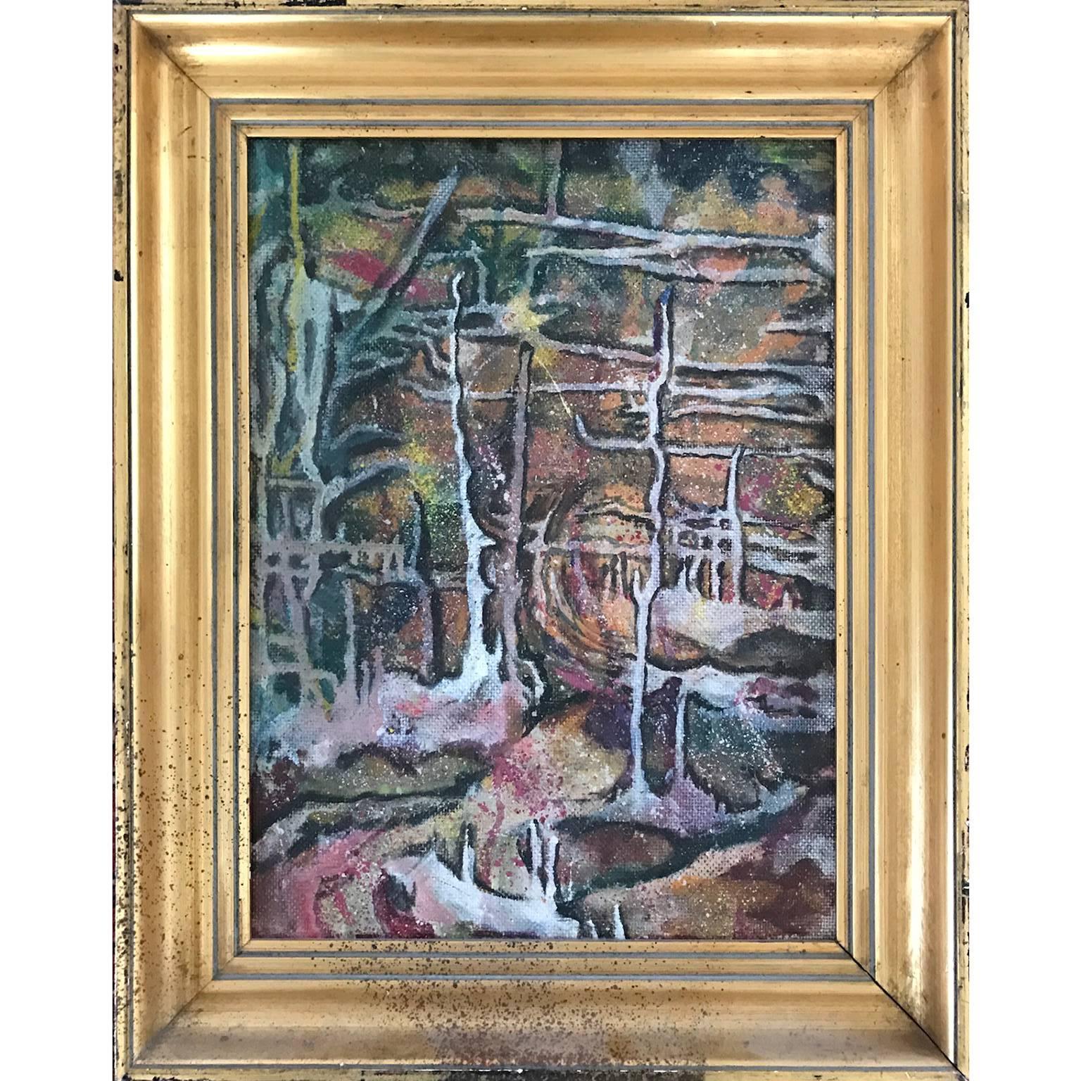 Early Mid Century Modern Abstract Painting
