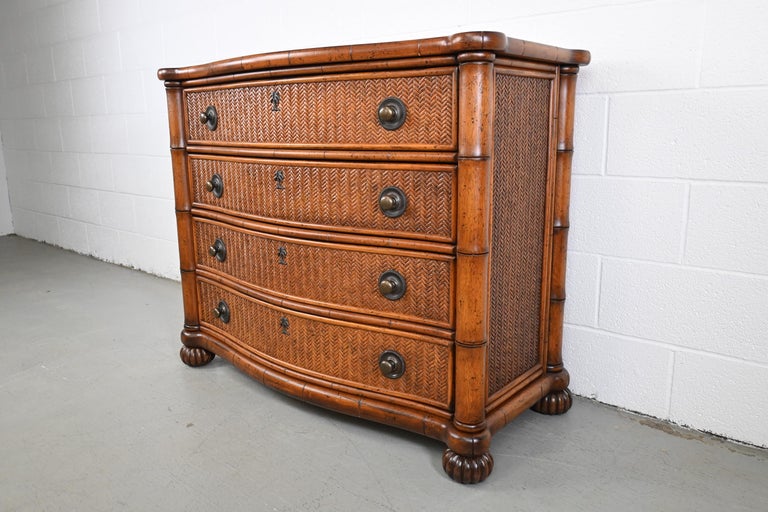 Tommy Bahama Faux Bamboo Dresser or Chest of Drawers at 1stDibs