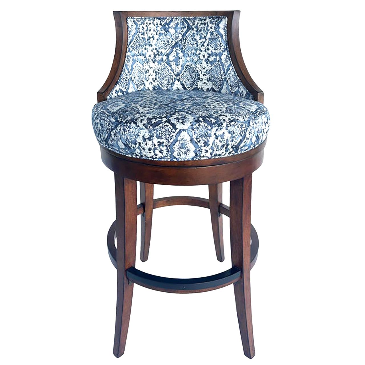 Modern Tommy Bahama Home Ocean Club Cabana Swivel Bar Stools- Set of 6