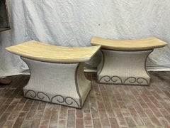 Tommy Bahama Studded Stools for Lexington Home Brands