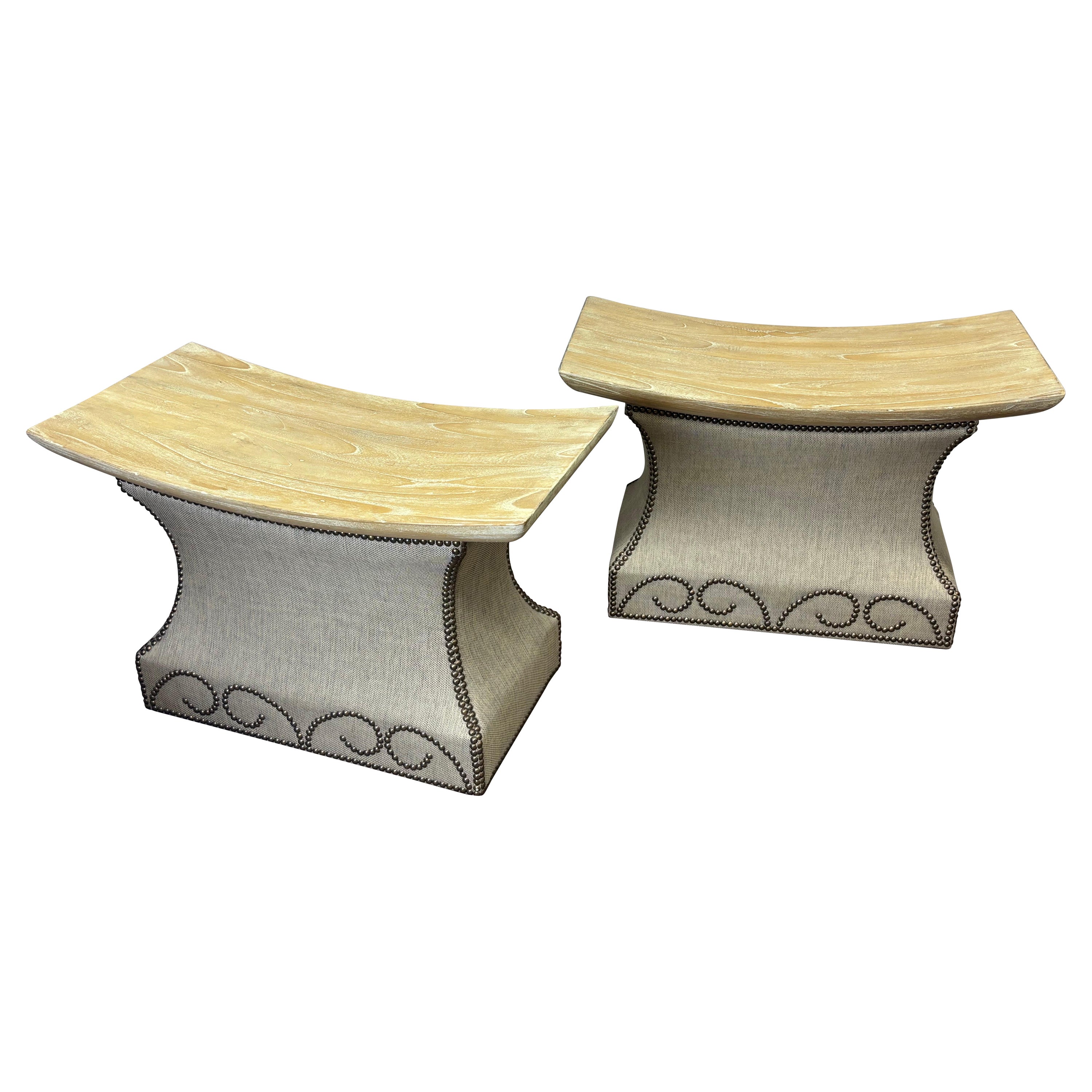 Tommy Bahama Studded Stools for Lexington Home Brands