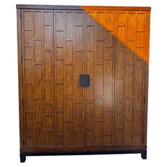Tommy Bahama Walnut Ocean Club Coral Armoire/Chest w/ Bi-fold Doors