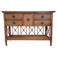 Tommy Bahama Sideboard/Credenza aus geflochtenem Schilf