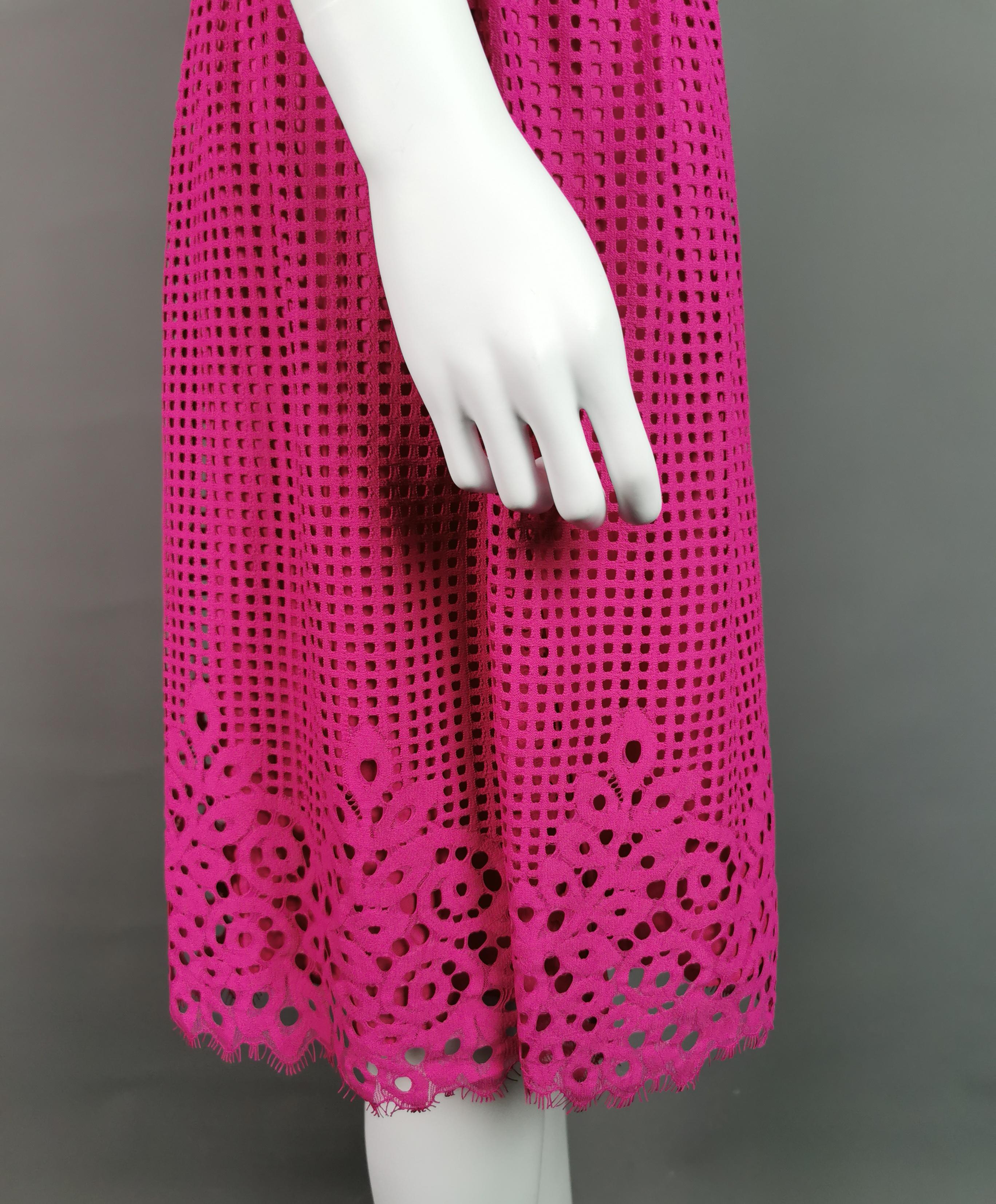 Tommy Hilfiger Helena dress, one shoulder, Magenta pink  For Sale 4