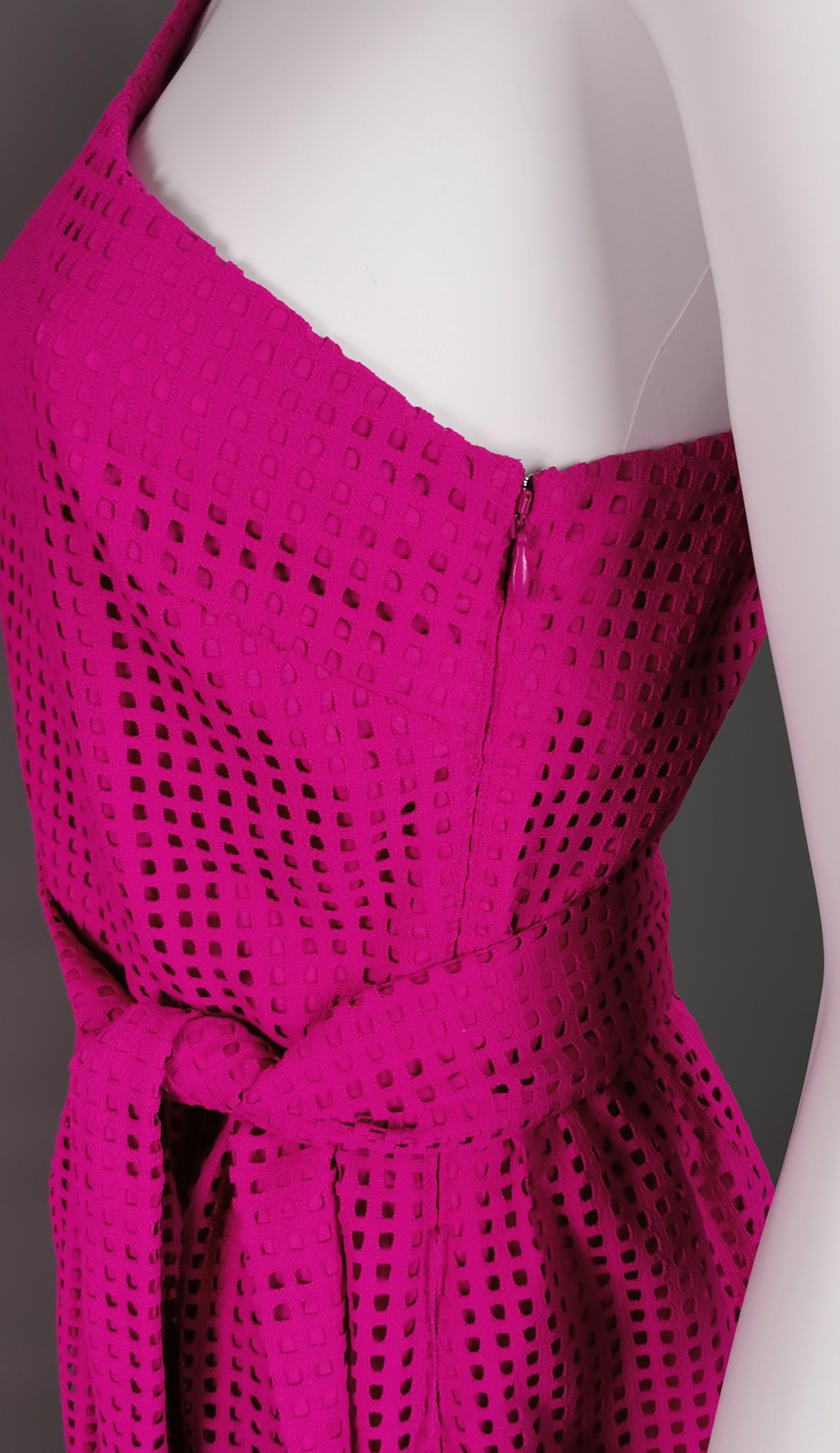 Tommy Hilfiger Helena dress, one shoulder, Magenta pink  For Sale 5
