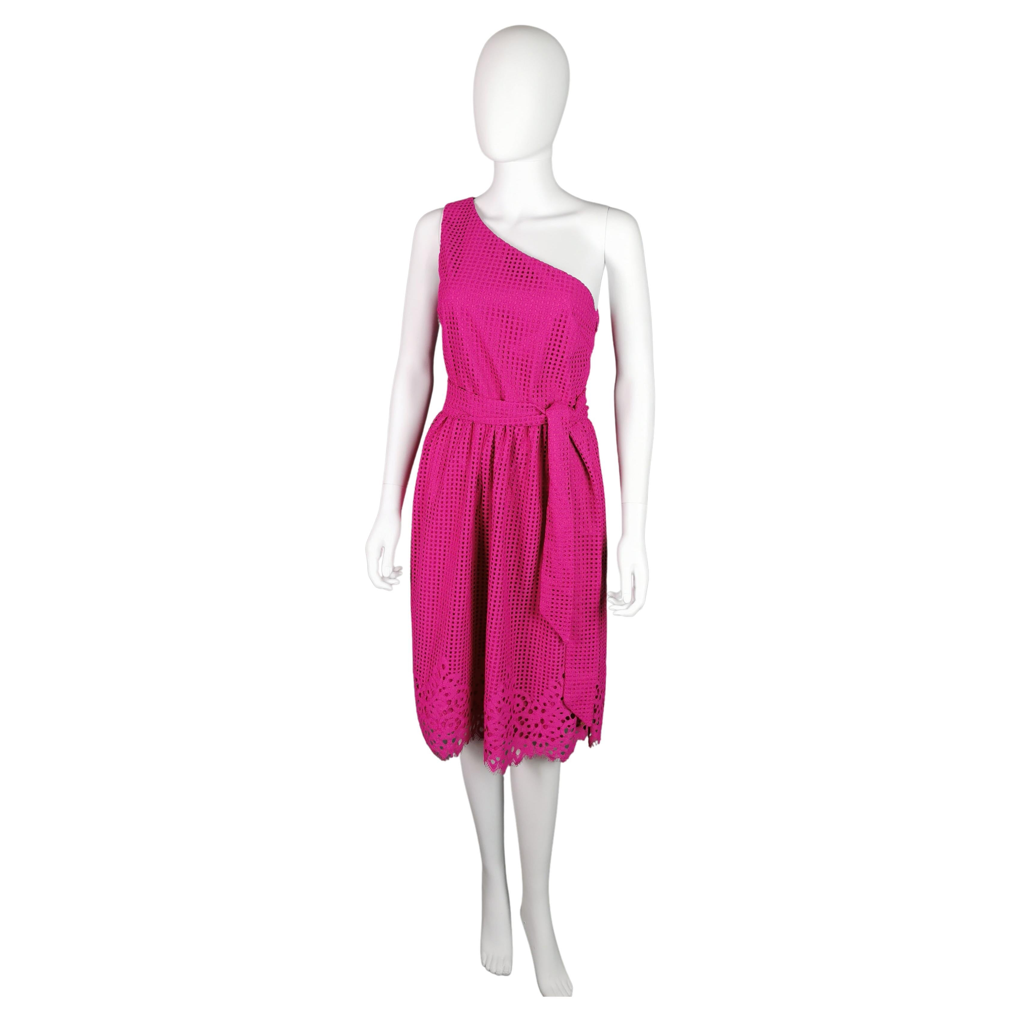 Tommy Hilfiger Helena dress, one shoulder, Magenta pink  For Sale