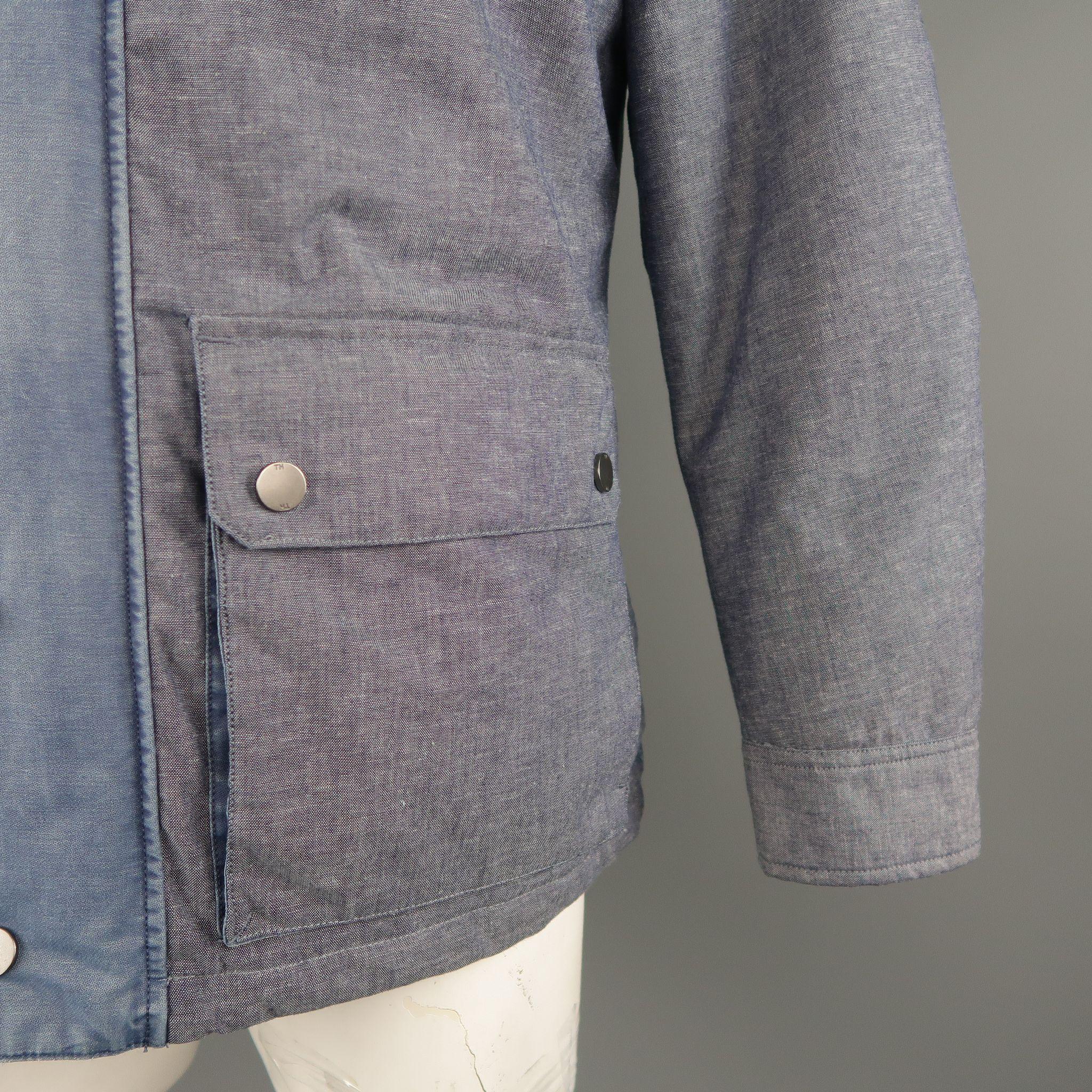 Gray TOMMY HILFIGER M Blue Cotton / Linen Jacket
