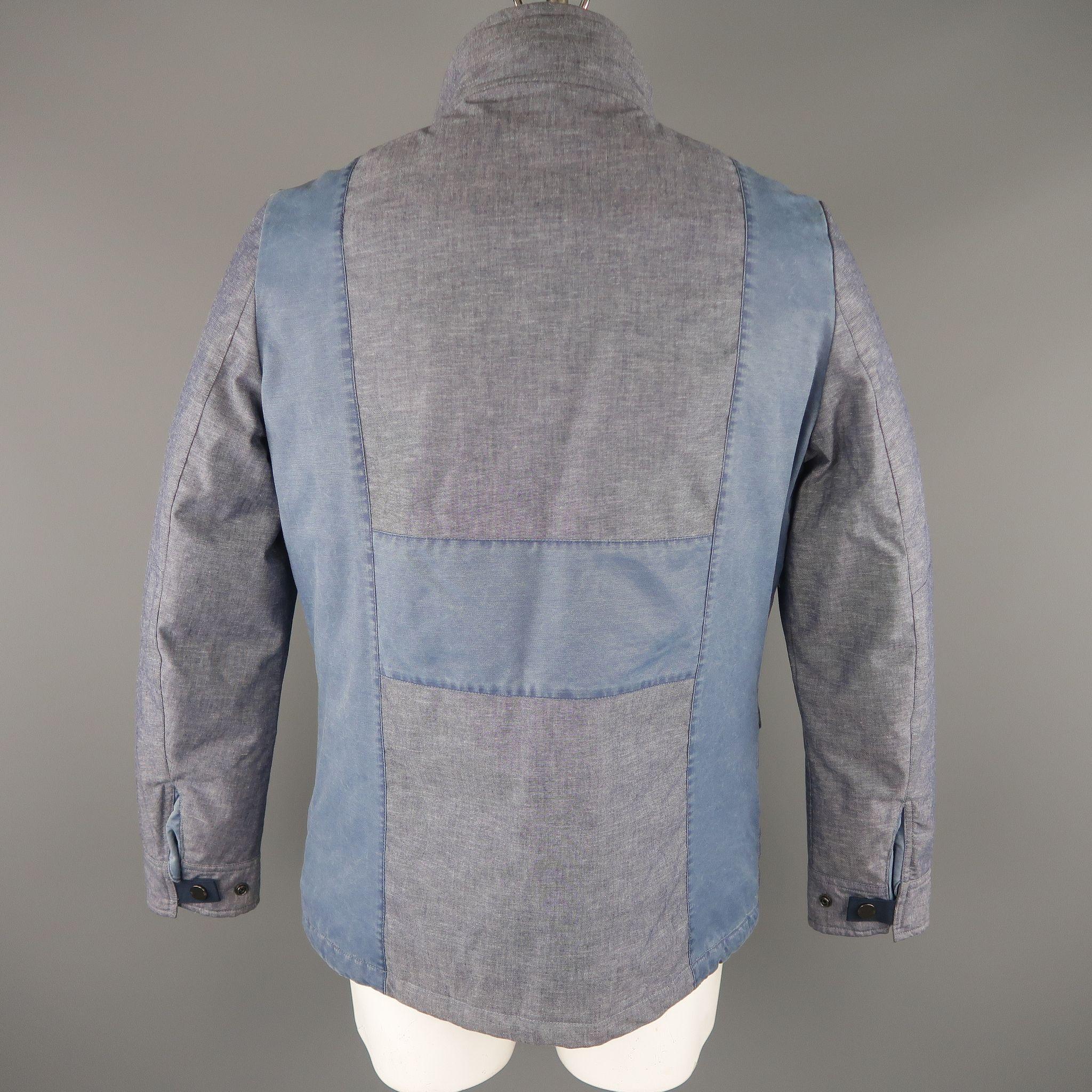 Men's TOMMY HILFIGER M Blue Cotton / Linen Jacket