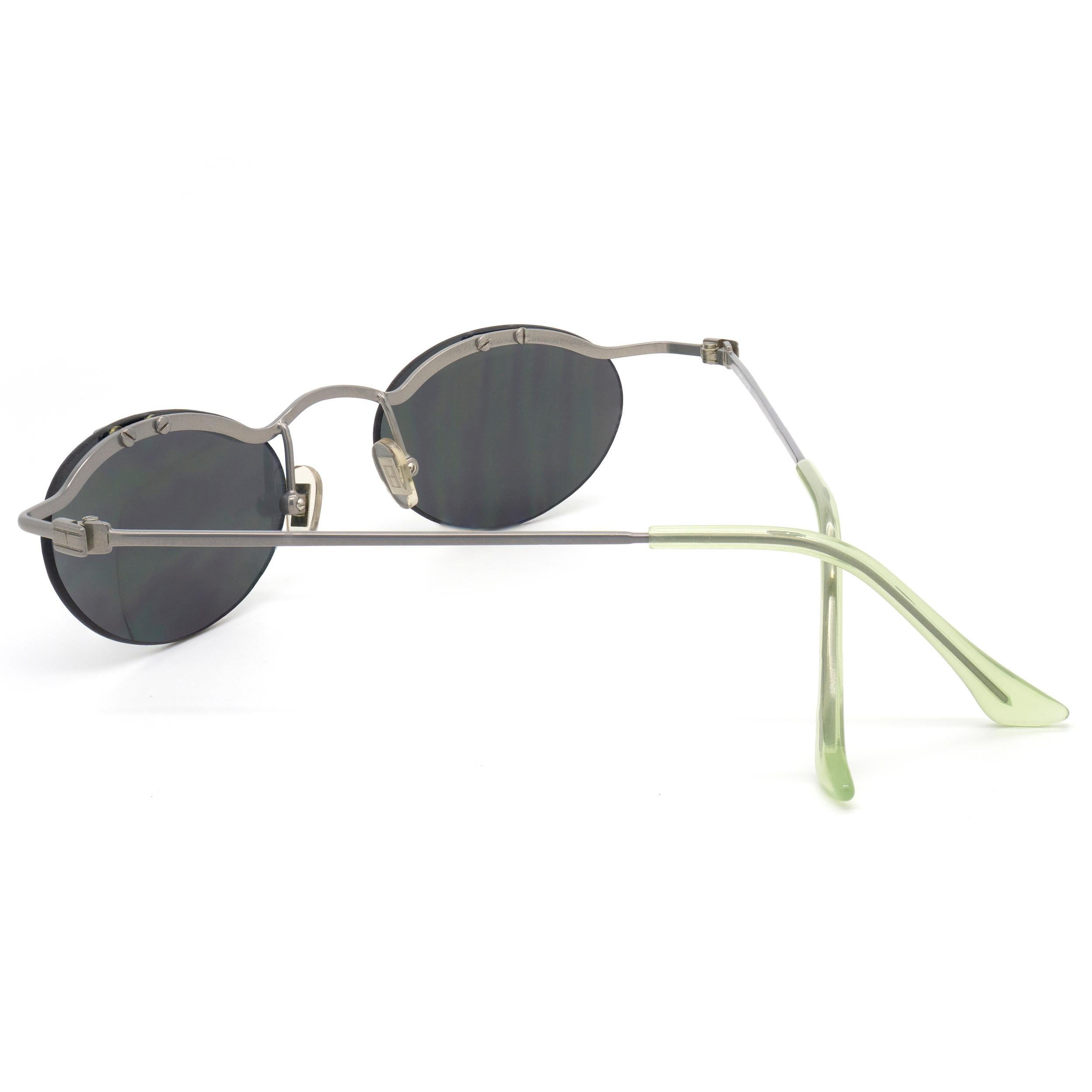 Tommy Hilfiger ovale Spiegel Vintage-Sonnenbrille im Zustand „Neu“ im Angebot in Valencia, CA