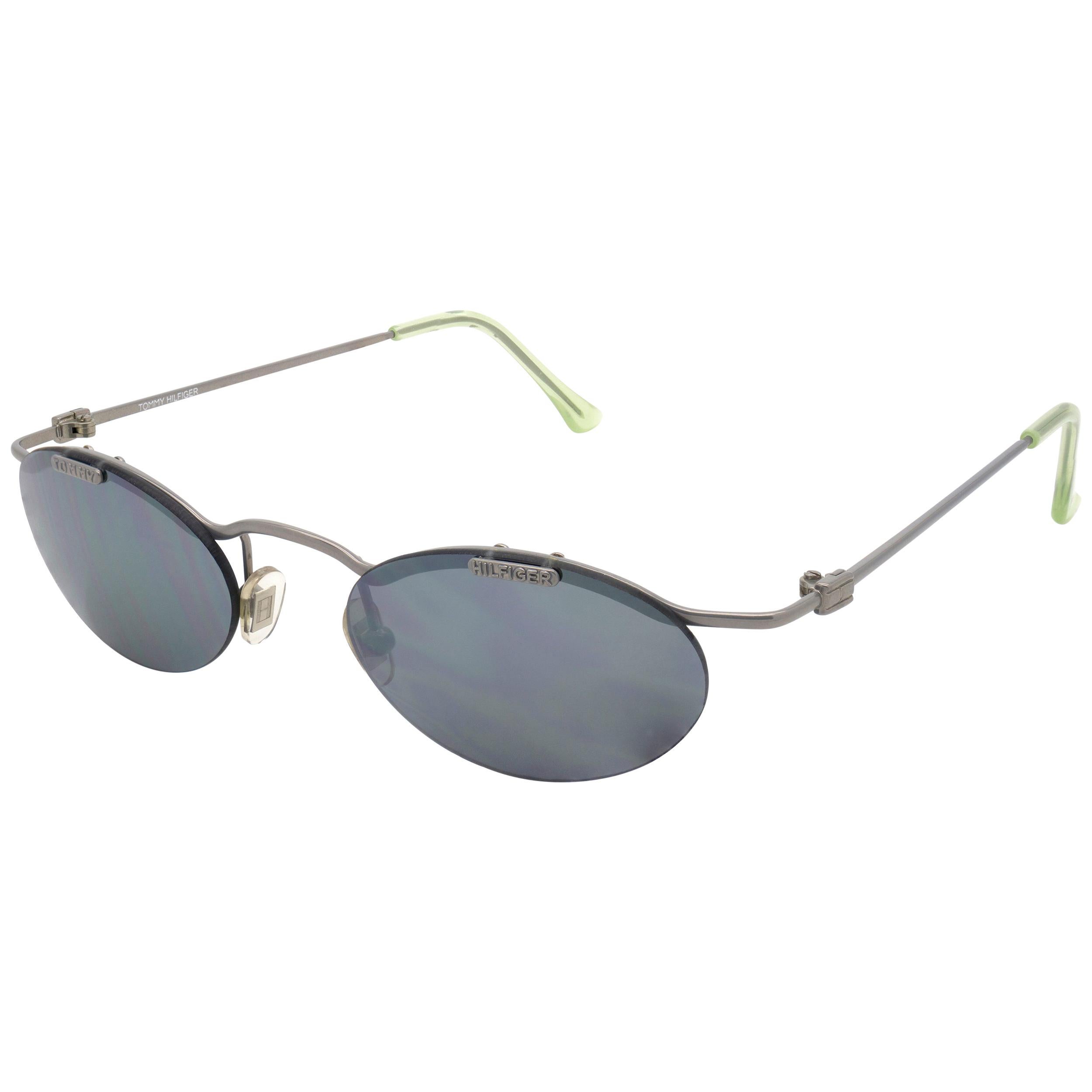 Tommy Hilfiger ovale Spiegel Vintage-Sonnenbrille im Angebot