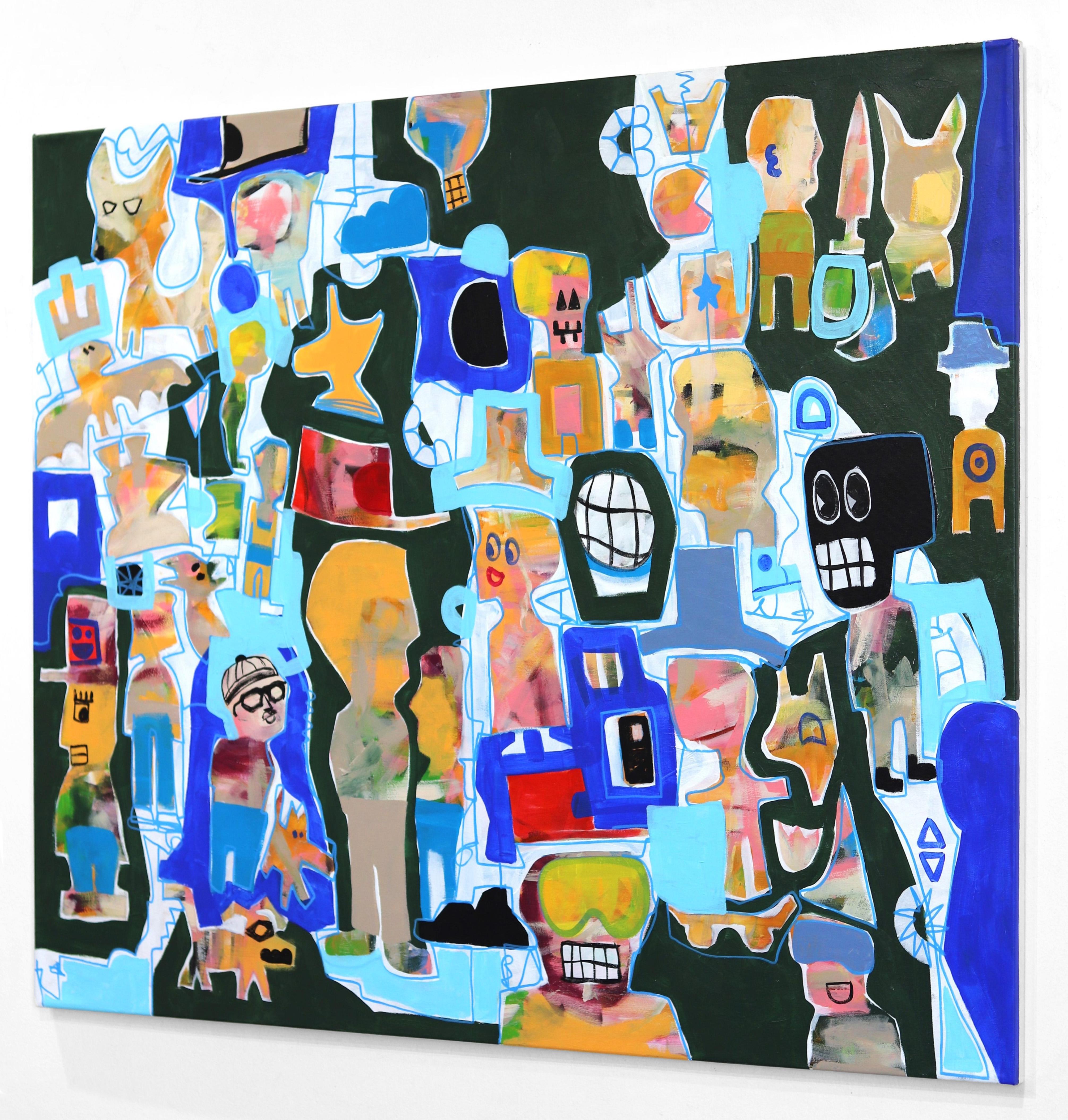 Urban abstract expressionism artist Tommy Lennartsson draws on the visual culture of street and pop art when creating his original vibrant mixed-media artworks. He employs a mix of abstract and figurative elements that give nods to