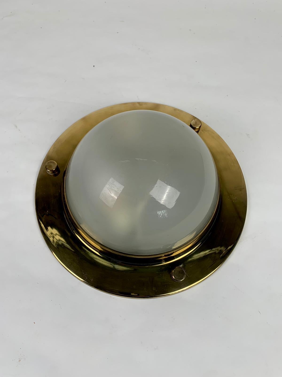 Tommy LSP6 brass ceiling lamp by Luigi Caccia Dominioni for Azucena, 1965 For Sale 6