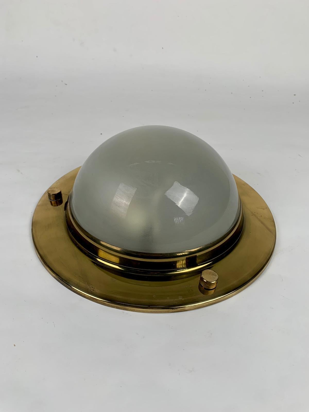 Tommy LSP6 brass ceiling lamp by Luigi Caccia Dominioni for Azucena, 1965 For Sale 8