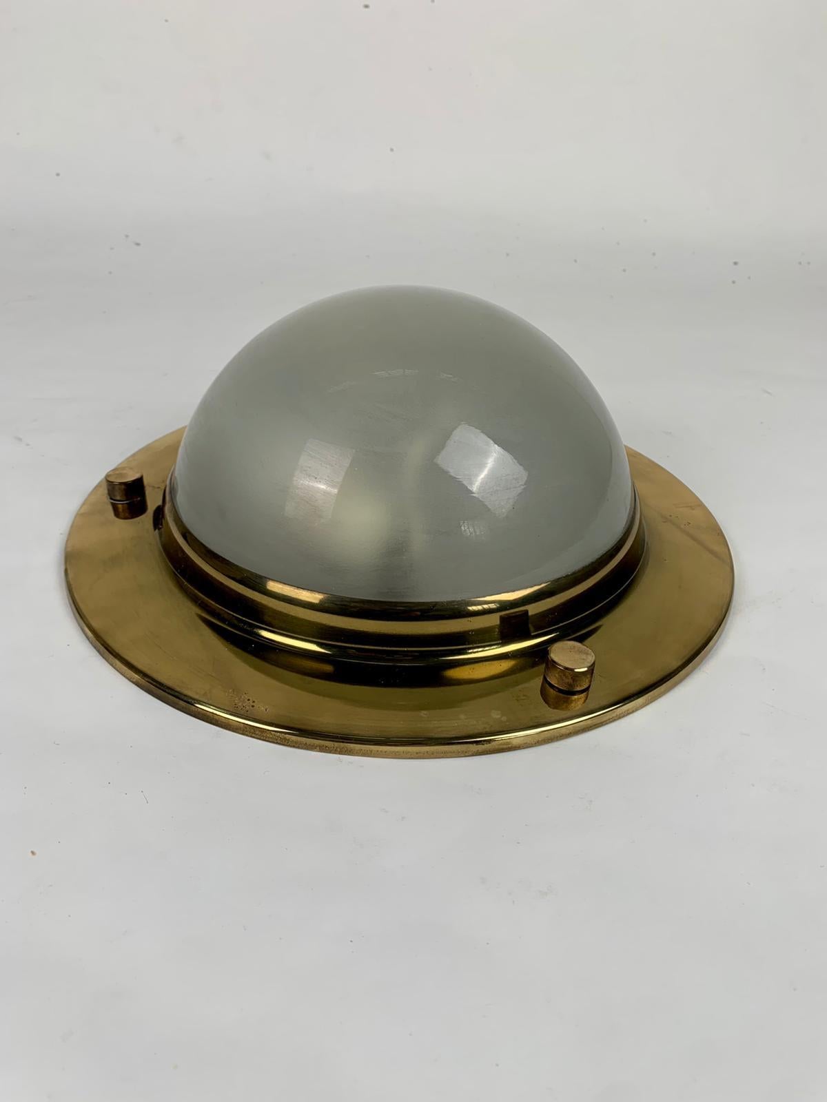Tommy LSP6 brass ceiling lamp by Luigi Caccia Dominioni for Azucena, 1965 For Sale 2