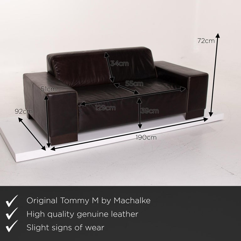 Tommy M by Machalke Leather Sofa Dark Brown Two-Seat For Sale at 1stDibs