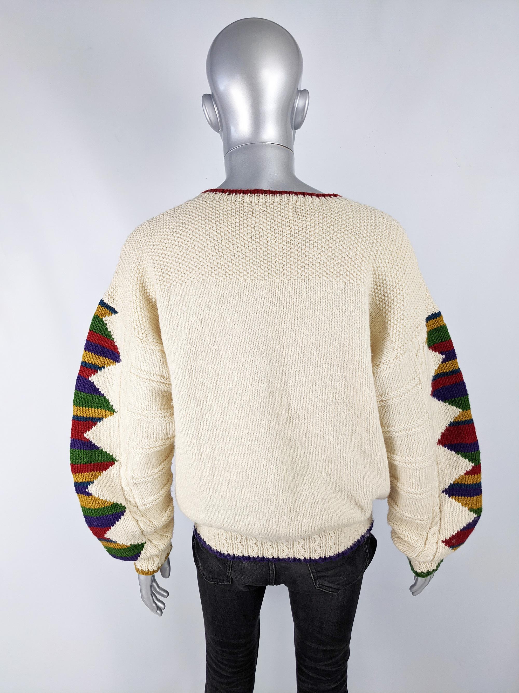 Tommy Nutter of Savile Row Rare Mens Vintage Knit Sweater, 1980s In Good Condition In Doncaster, South Yorkshire