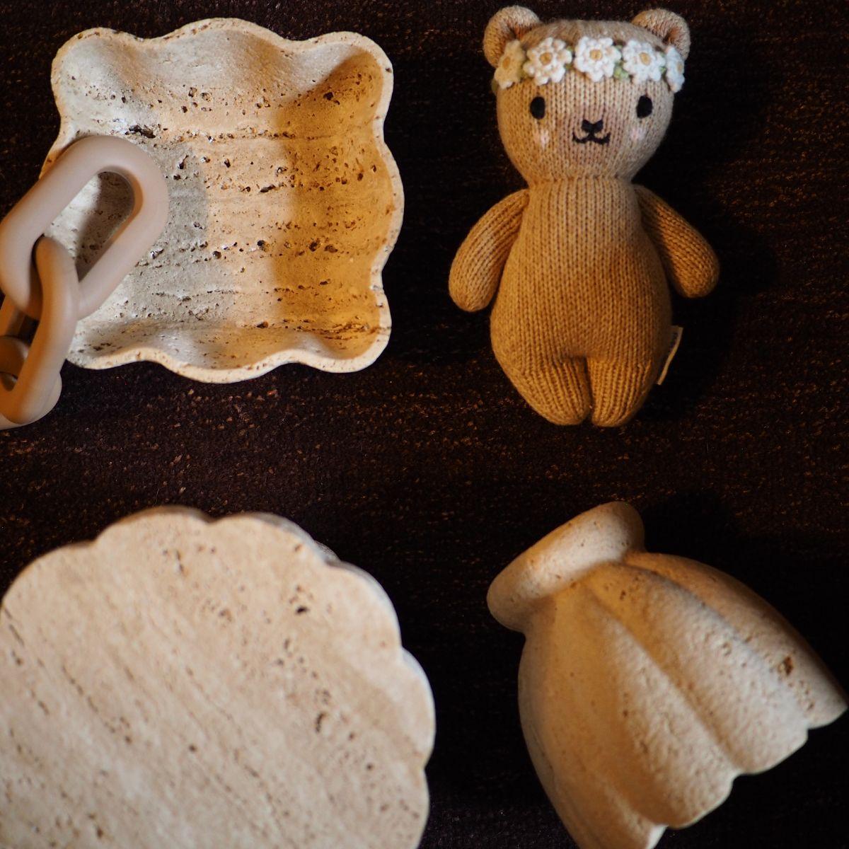 Travertine Tommy Pacifier Bowl For Sale