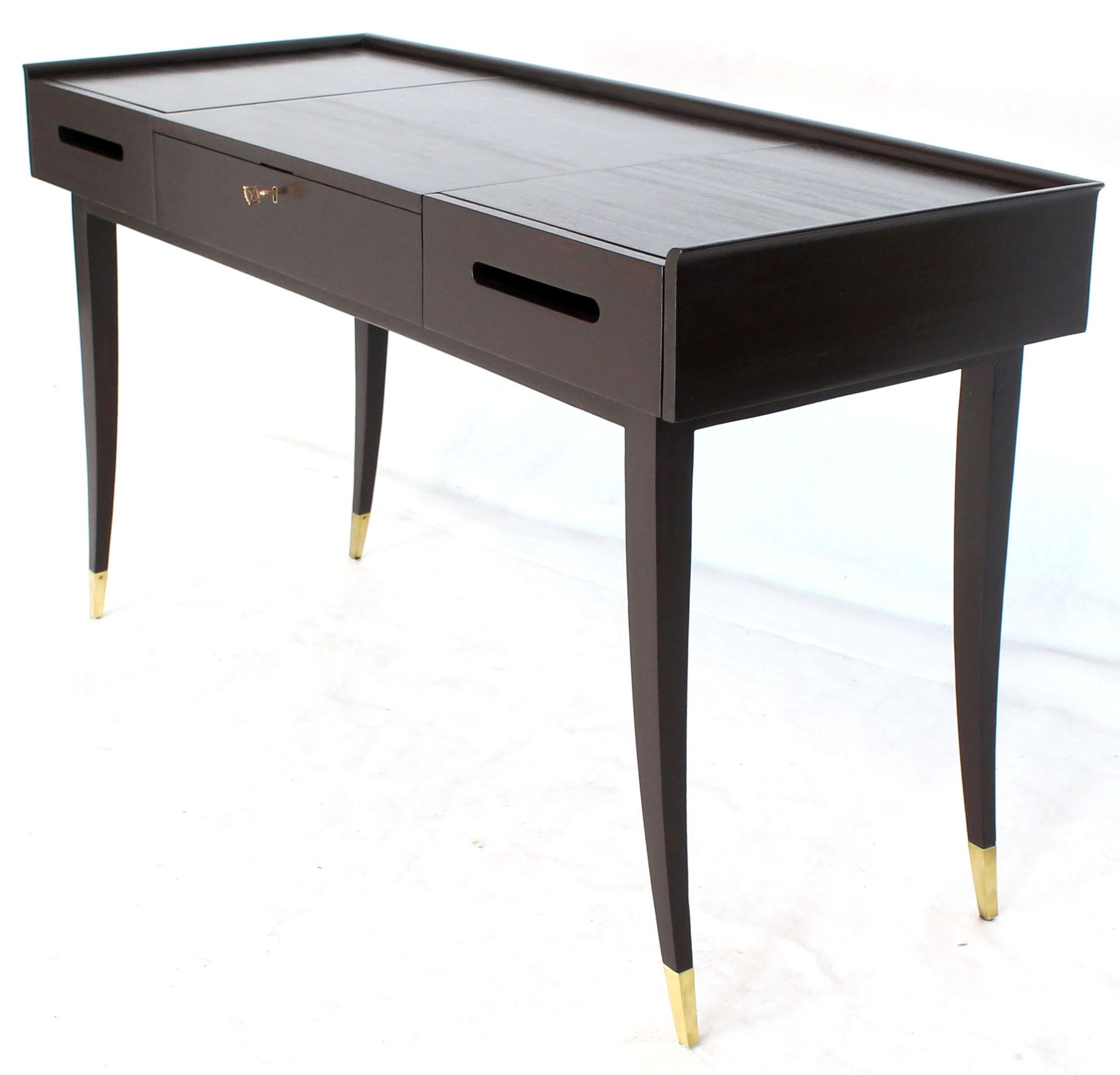 Brass Tommy Parzinger Charak Modern Small Desk Writing Table Console