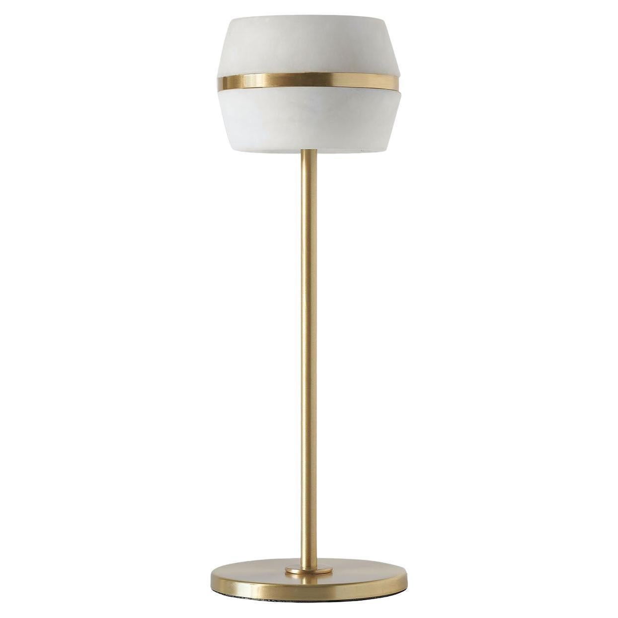 Tommy Satin Brass Table Lamp For Sale