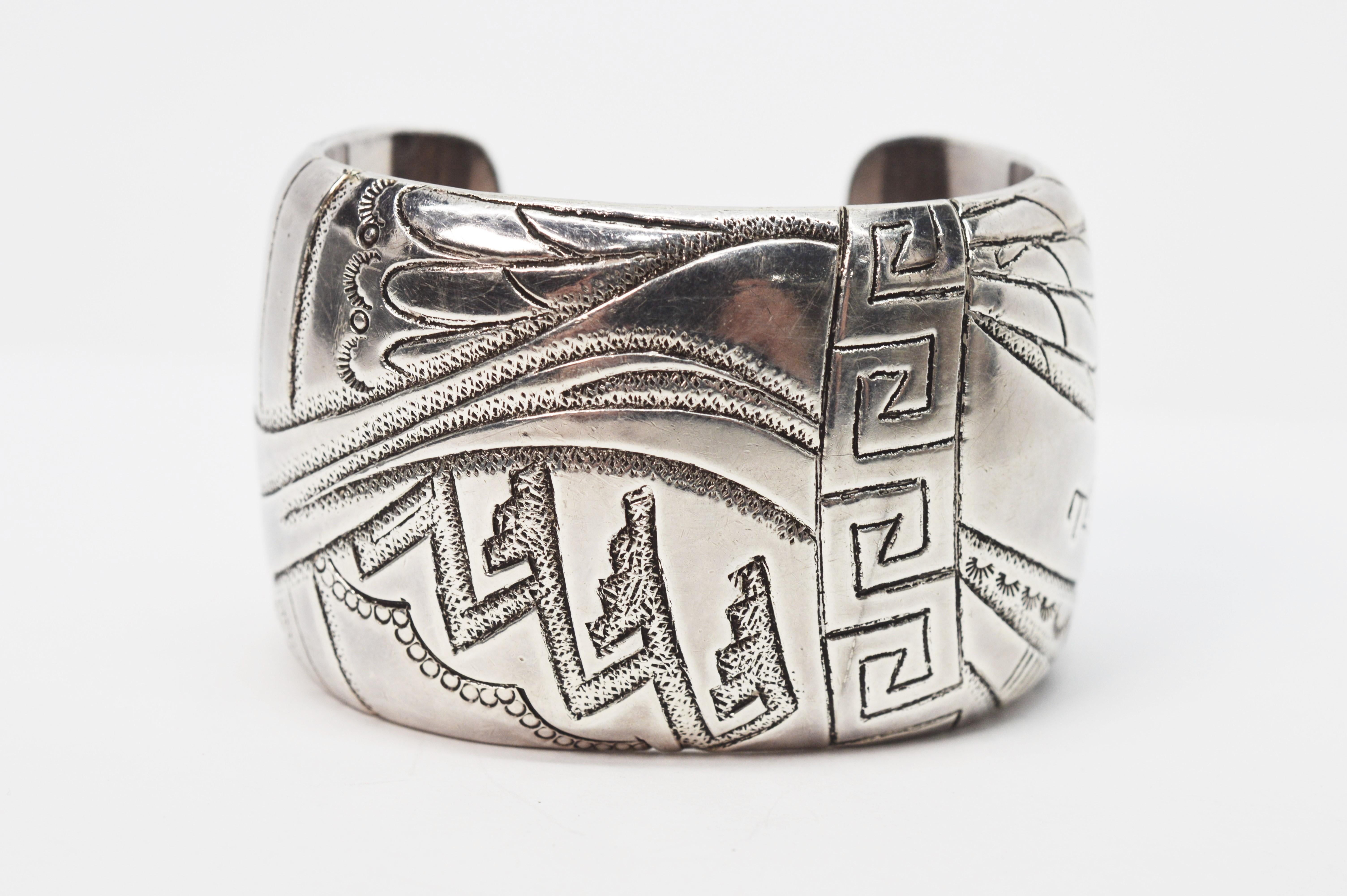 Tommy Singer Navajo Sterling Silver Cuff Bracelet 2