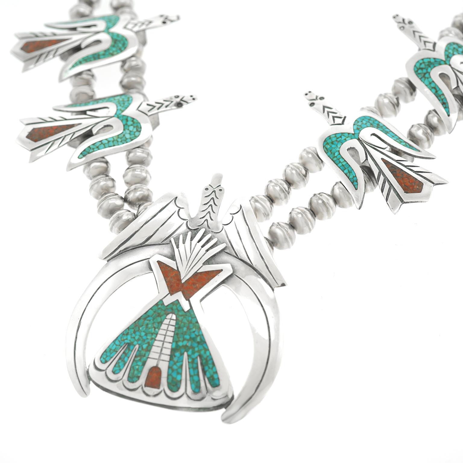 Halskette mit Wasser- oder Peyote-Vogel von Singer (Indigene Kunst (Nord-/Südamerika)) im Angebot
