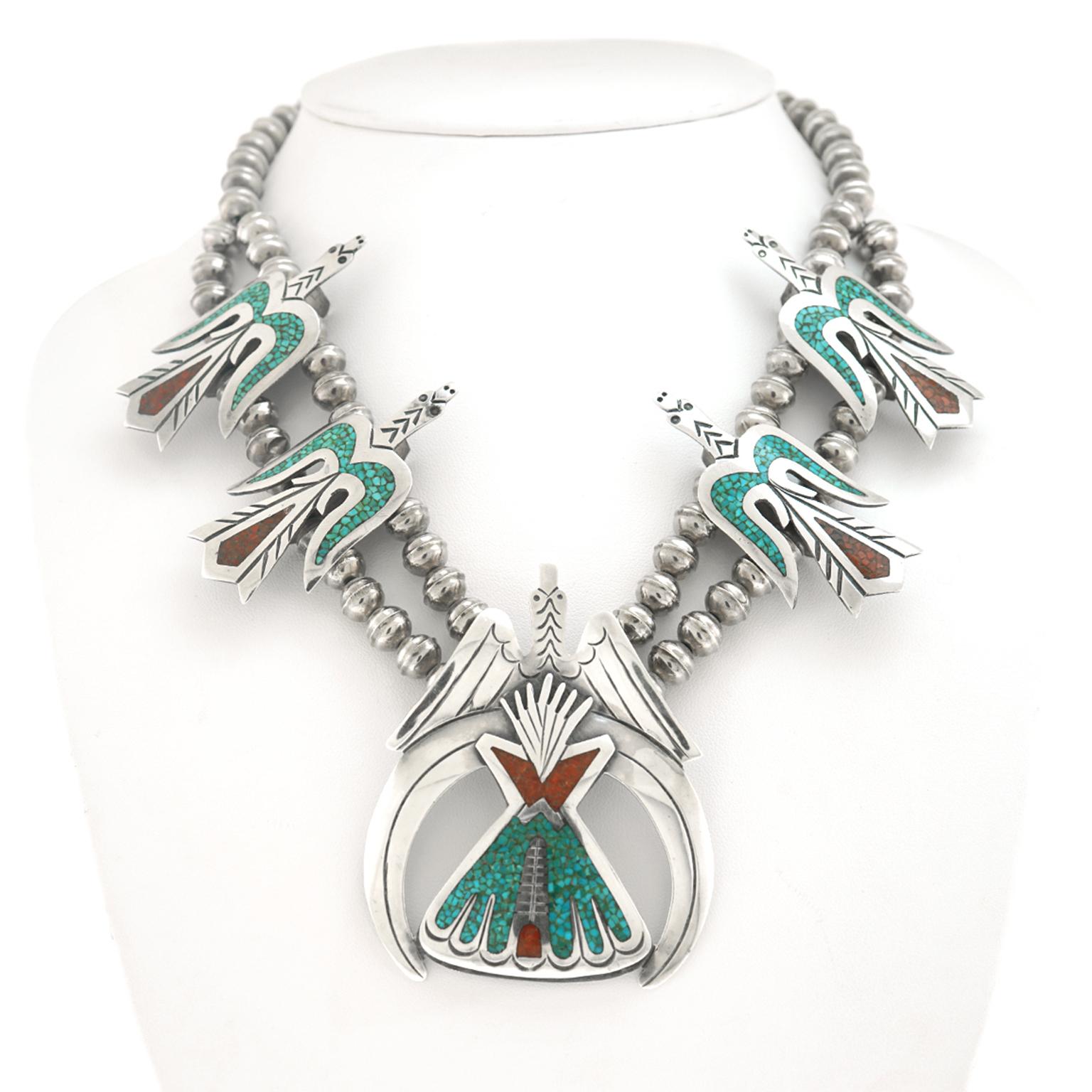 Tommy Singer Collier oiseau à eau ou à Peyote 1