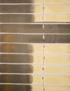 "Morning Time" Contemporary Neutral Abstract Interior Still Life Window Painting