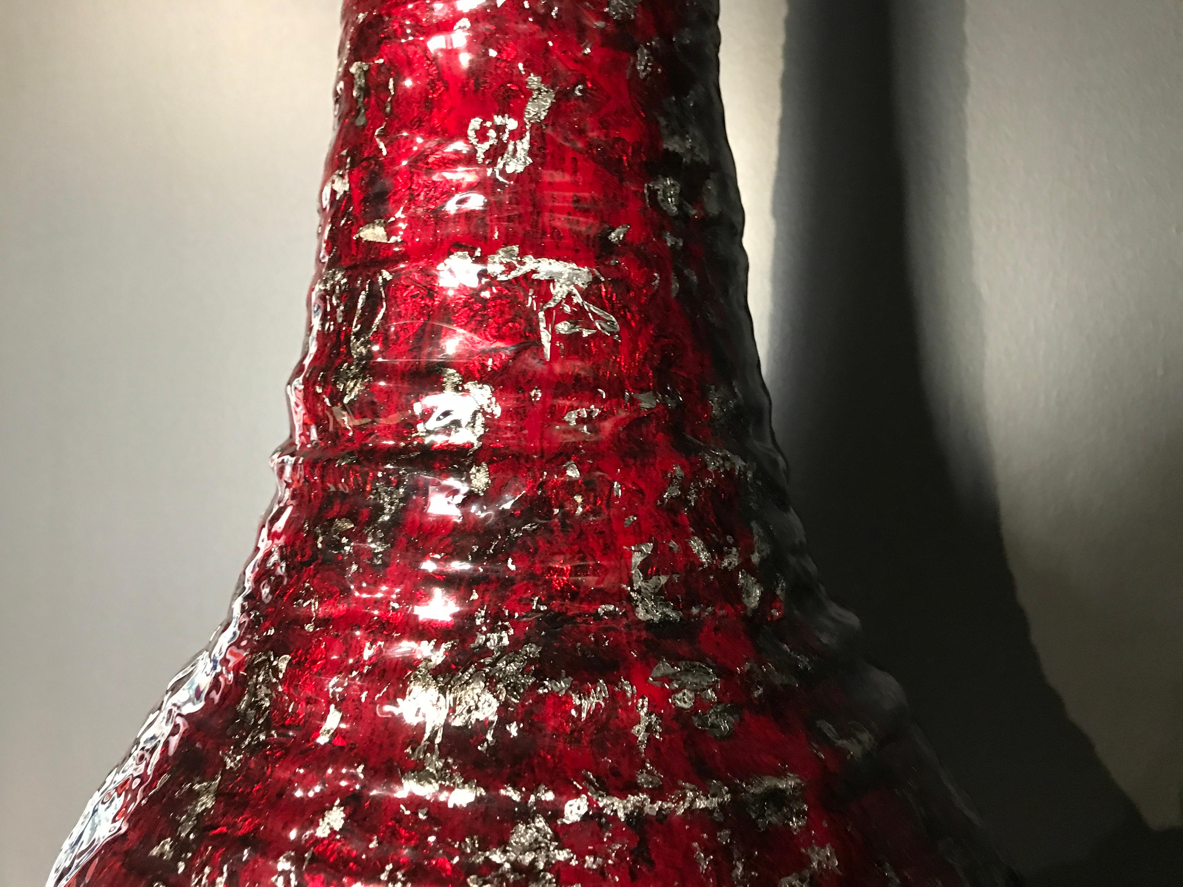 Sculptee Red Vessel - Abstract Sculpture by Tommy Zen