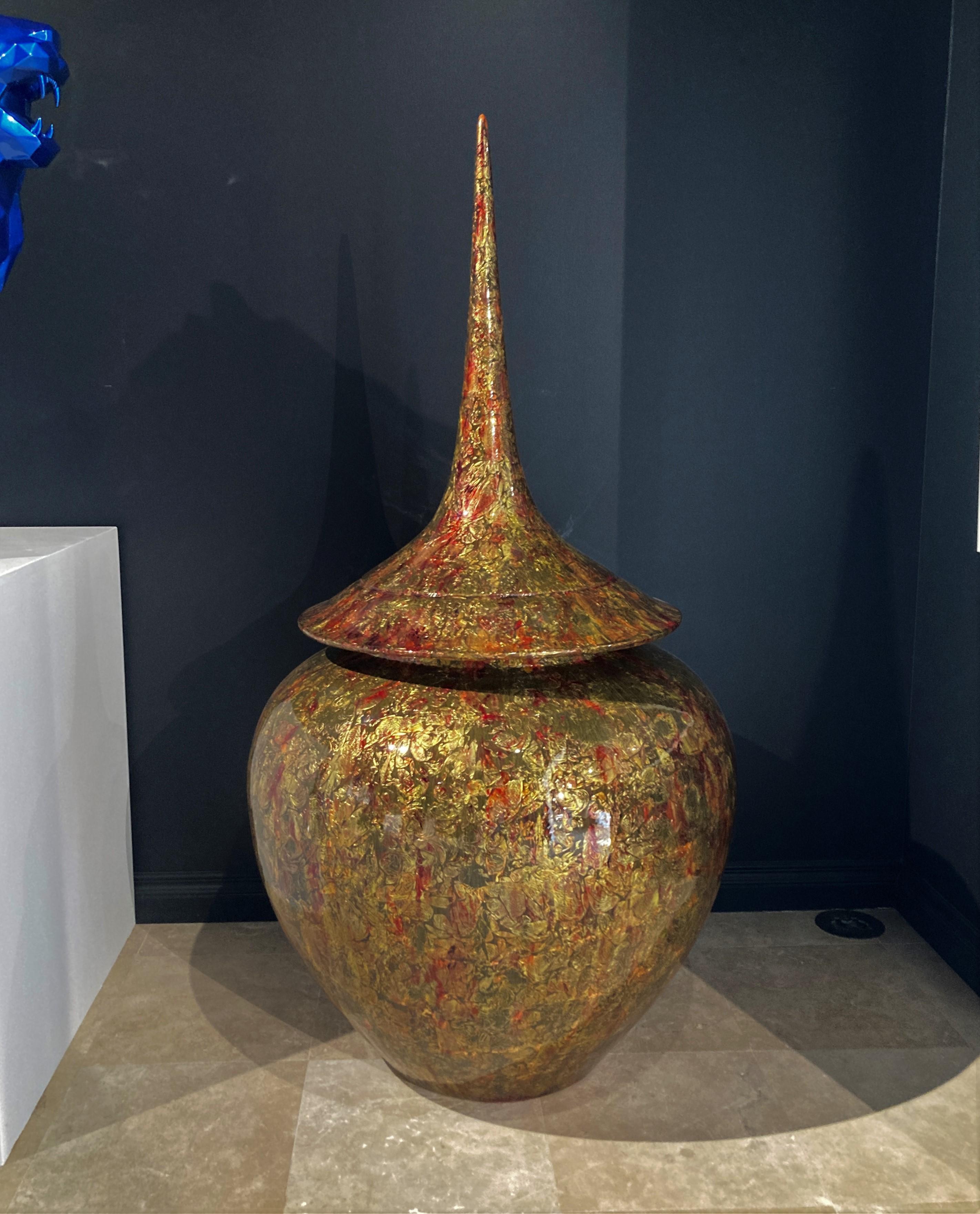 Vase contemporain en pot de jarre