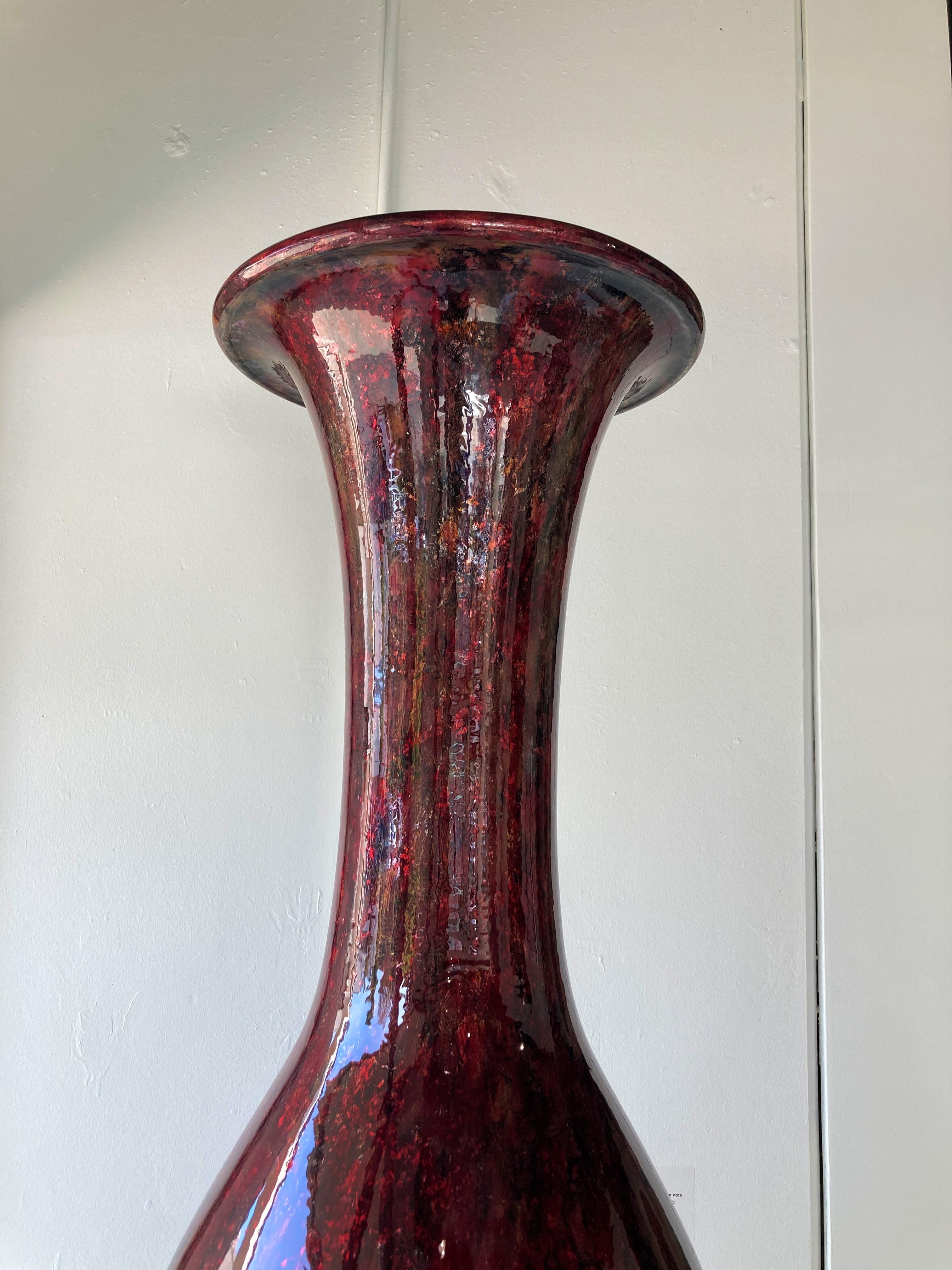 Oxblood Neo Classique Vase  - Sculpture by Tommy Zen
