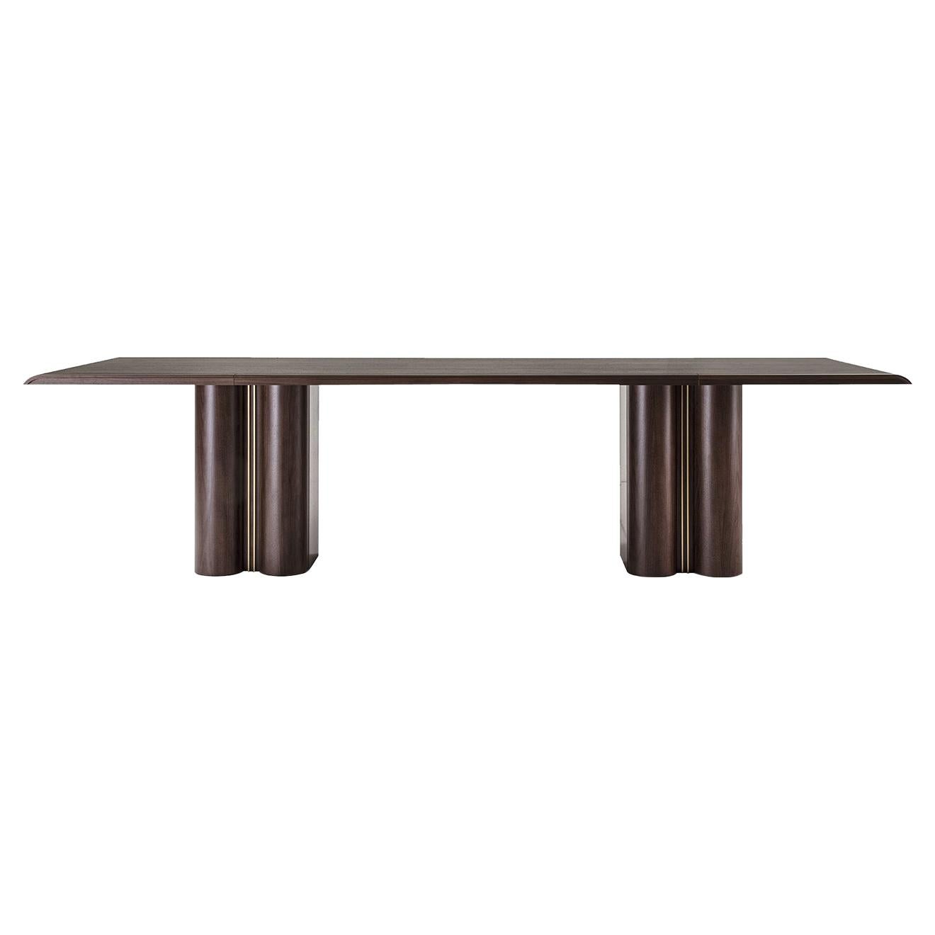 Tomo 2-Leg Tobacco Dining Table For Sale