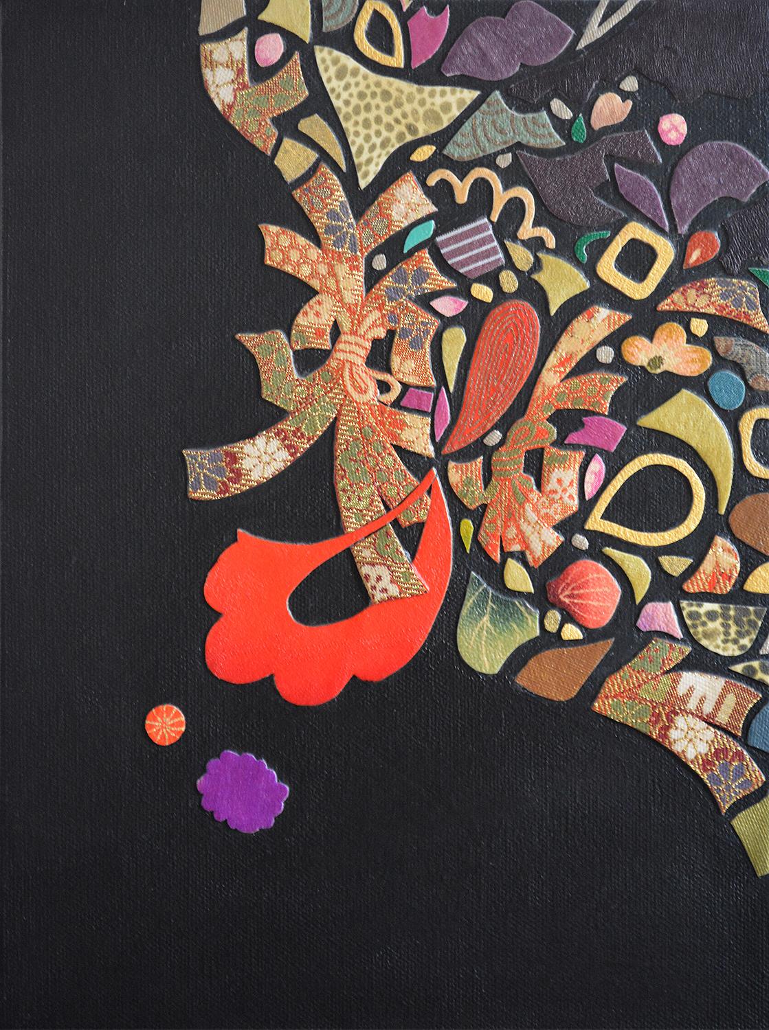 Kimono Soul - Grandma Was in My Dream Last Night, Abstract Painting - Mixed Media Art by Tomo Mori