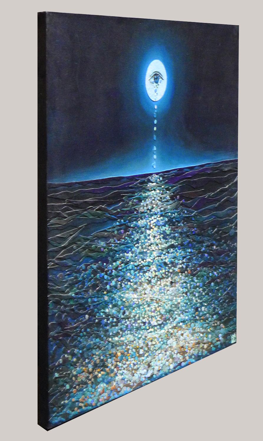 Quando la Luna Llora (Surrealismus), Mixed Media Art, von Tomo Mori