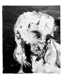 Japanese Contemporary Drawing by Tomo Sakurai - Woman Listening II