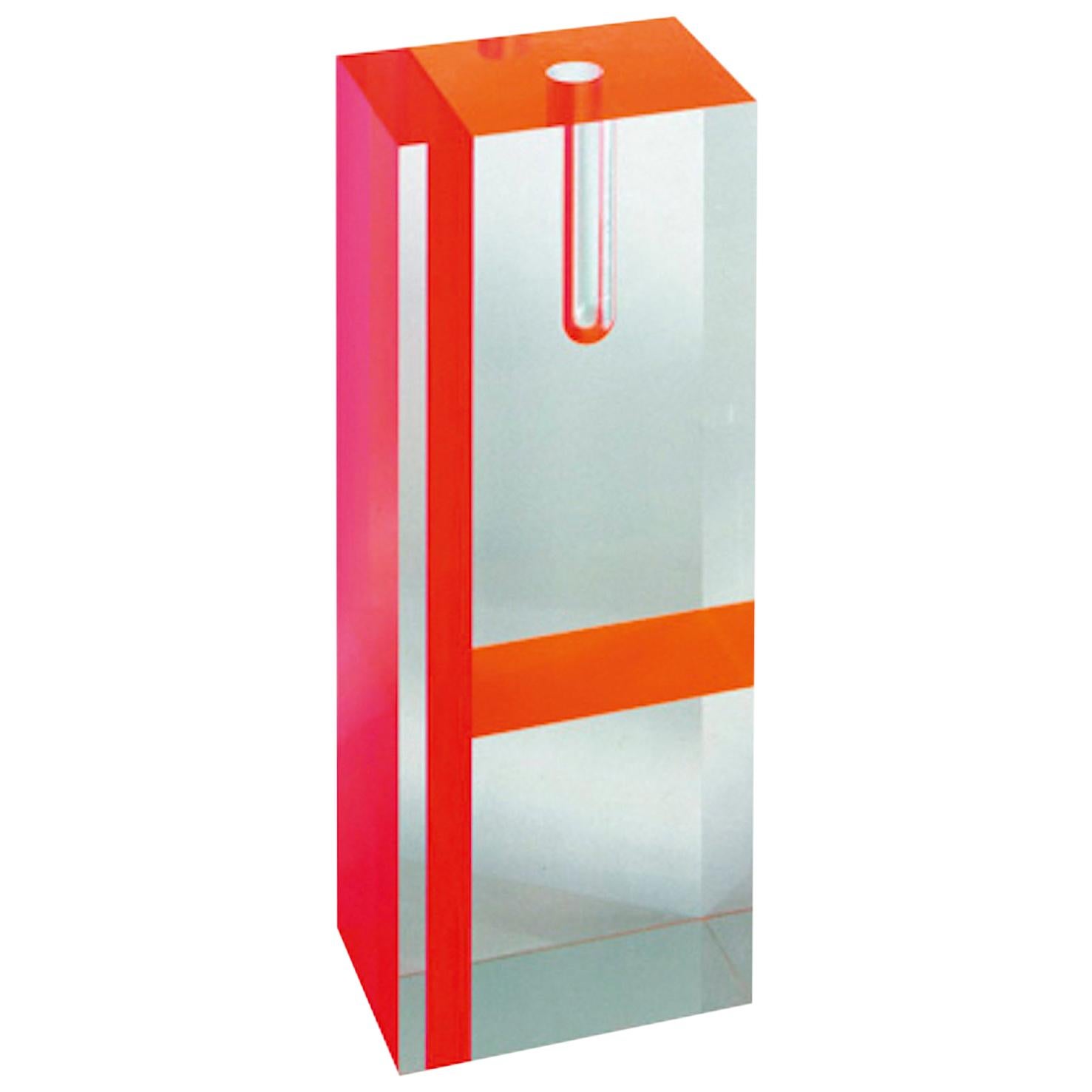 Tomoko Mizu Acrylic Vase in Red and Orange for Cappellini