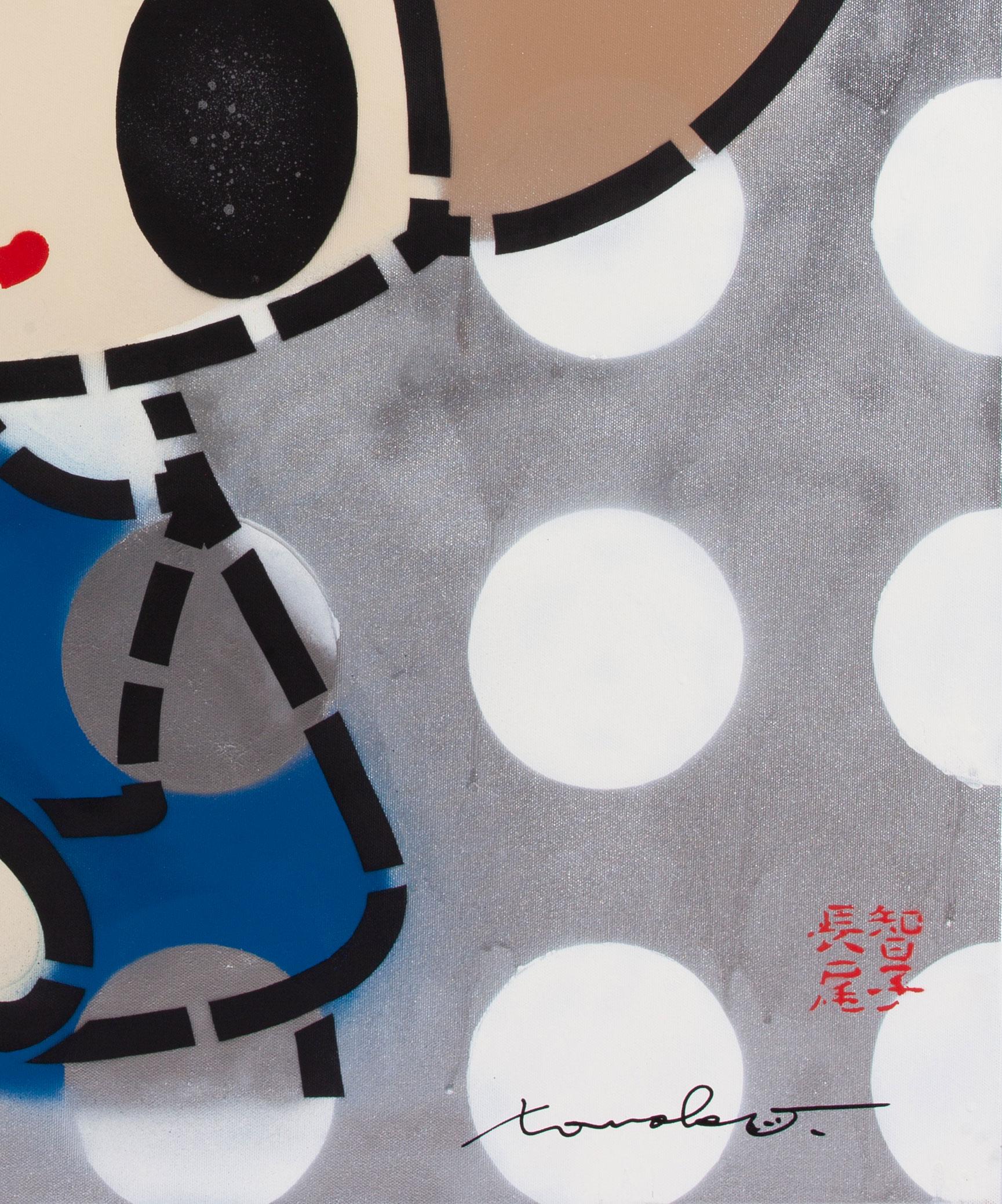 TITLE: Gioconda dots white silver
ARTIST: Tomoko Nagao
YEAR: 2019
MEDIUM TYPE: Painting
MEDIUM/MATERIALS: Spray on canvas
DIMENSIONS: 120 x 100 cm