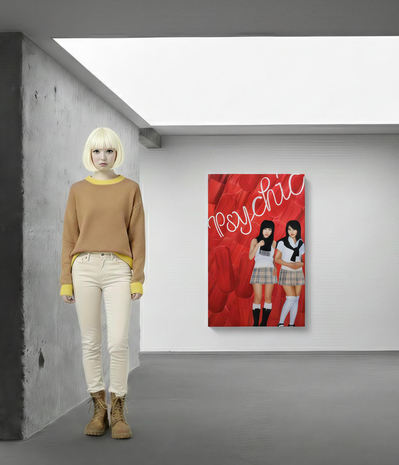 Psy and Chic Chronicles : Neon Vogue - Painting by Tomomi Mishima