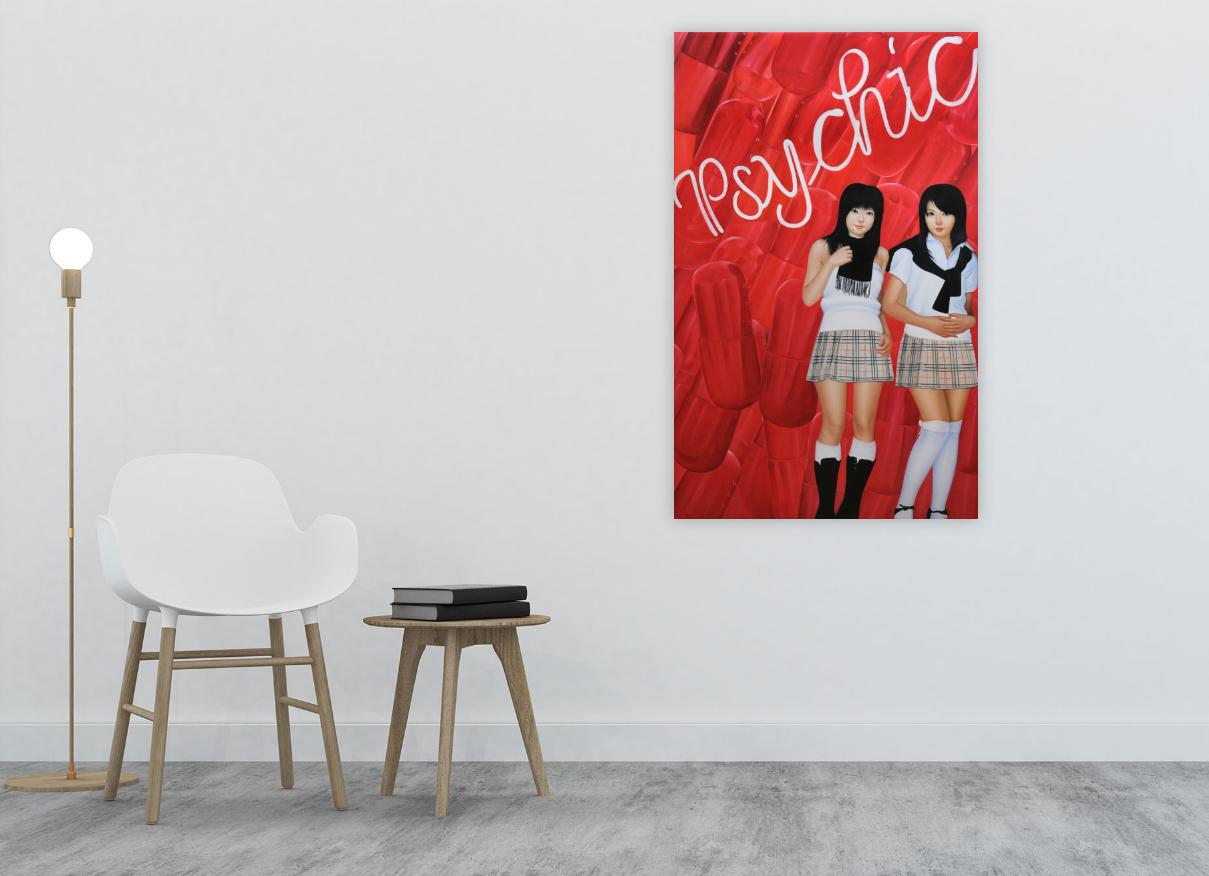 Psy and Chic Chronicles : Neon Vogue - Contemporary Painting by Tomomi Mishima
