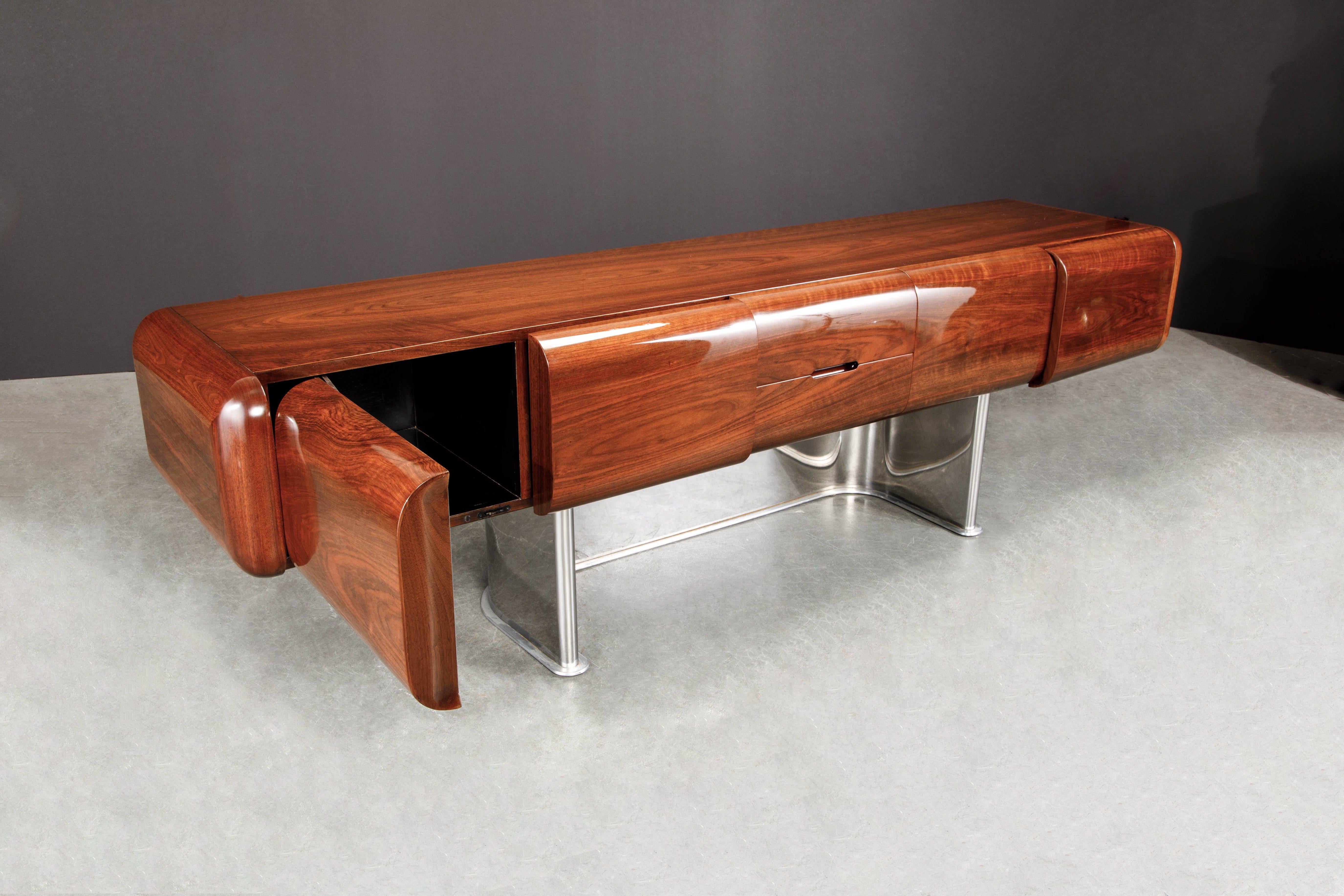 Late 20th Century 'Tomorrow' Floating Executive Credenza by M.F. Harty for Stow Davis, 1974 Signed
