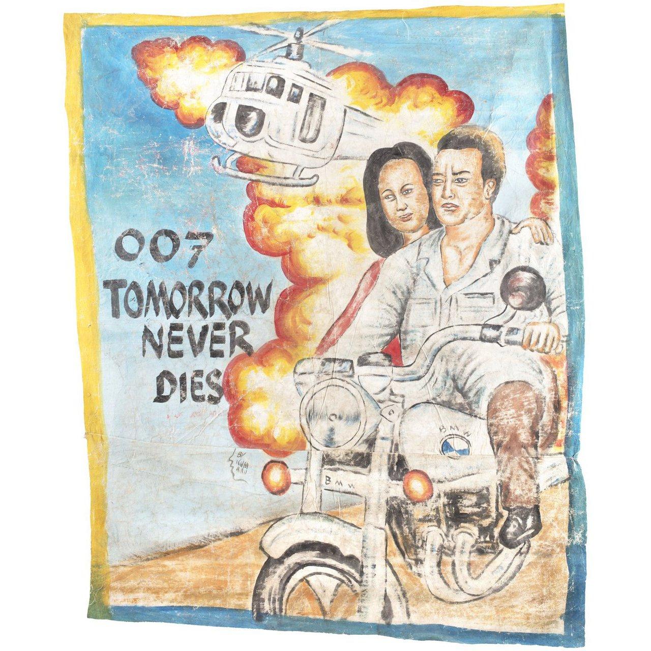 Tomorrow Never Dies ca. 2000s Ghanaian Film Poster In Distressed Condition For Sale In New York, NY