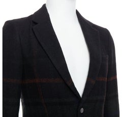 TOMORROWLAND black red green tartan degrade wool blazer jacket IT46 S