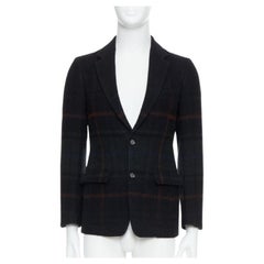TOMORROWLAND Blazerjacke aus Wolle in Schwarz, Rot, Grün und Tartan in Degrade IT46 S