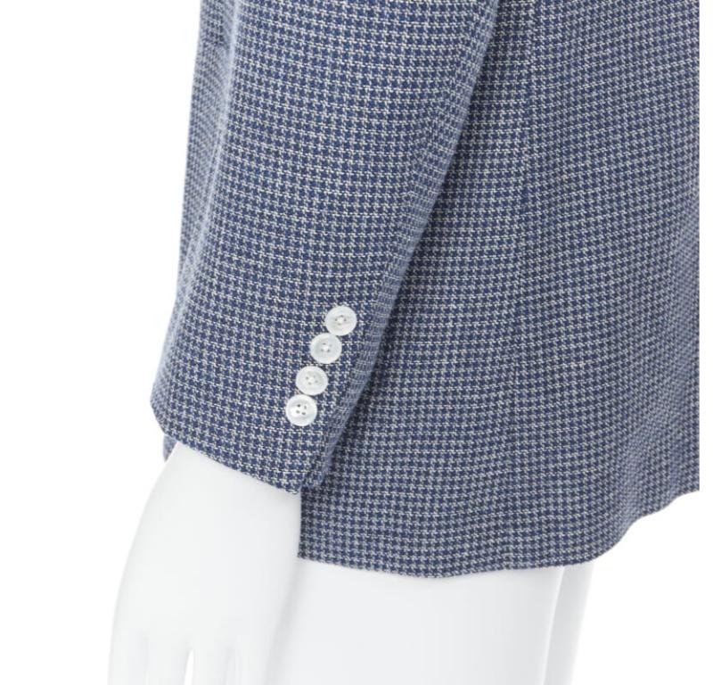 TOMORROWLAND blue white wool blend double button blazer jacket EU50 L
Reference: PRCN/A00067
Brand: Tomorrowland
Model: Check blazer
Material: Wool, Silk, Linen
Color: Blue
Pattern: Checkered
Closure: Button
Extra Details: Carlo Barbera exclusive